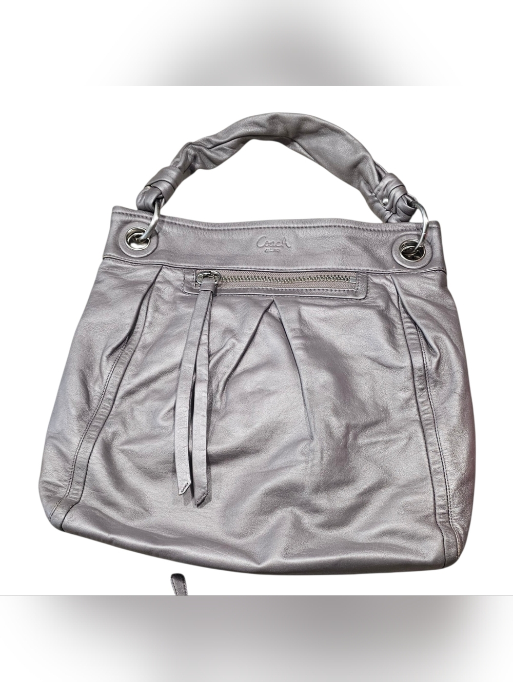 Coach Parker Hippie  Metallic Leather Hobo  Bag